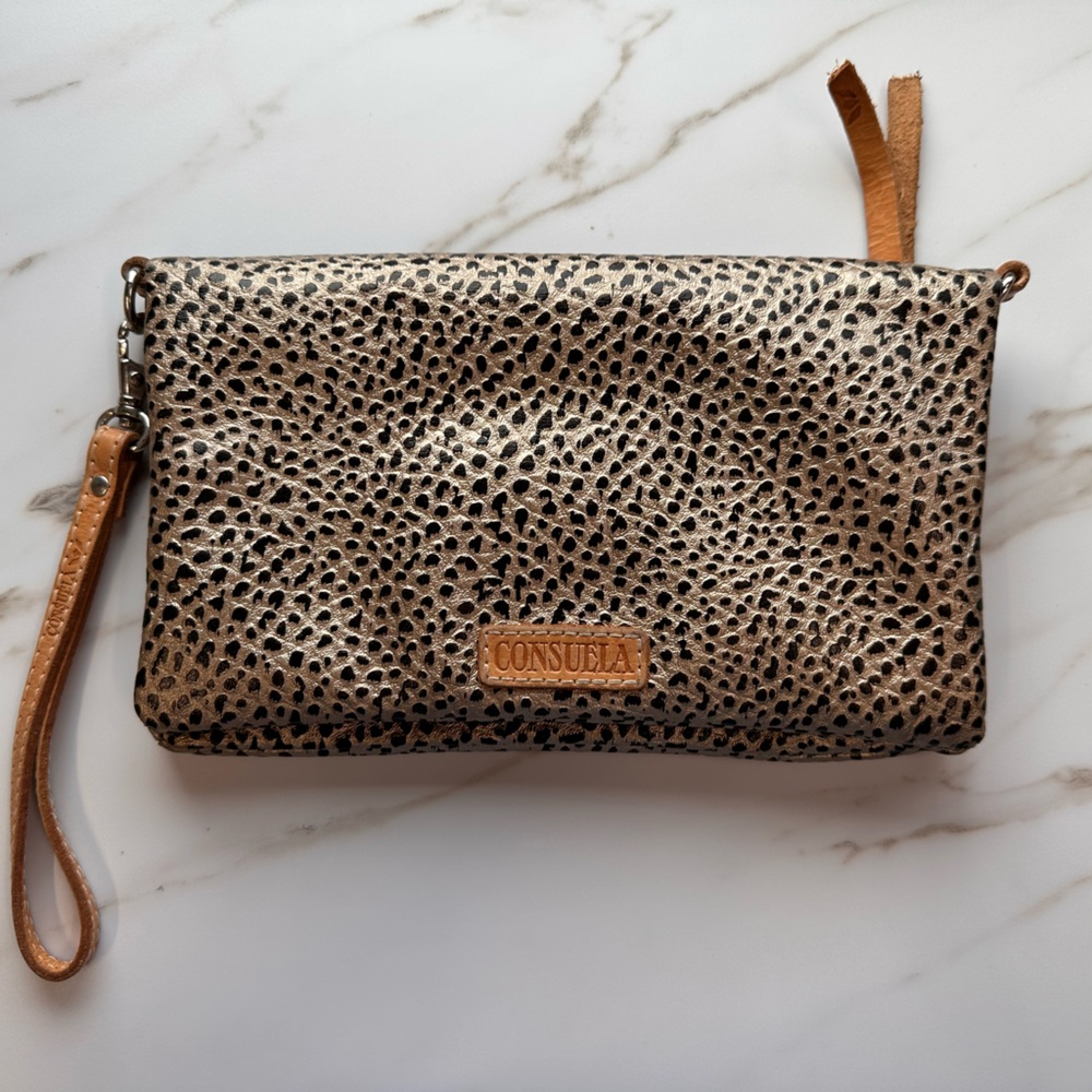 Consuela Clutch Wallet with leather strap